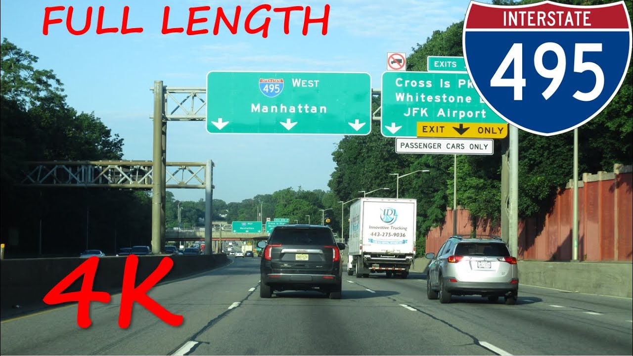 ⁴ᴷ Long Island Expressway (Interstate 495) westbound [4K VIDEO]