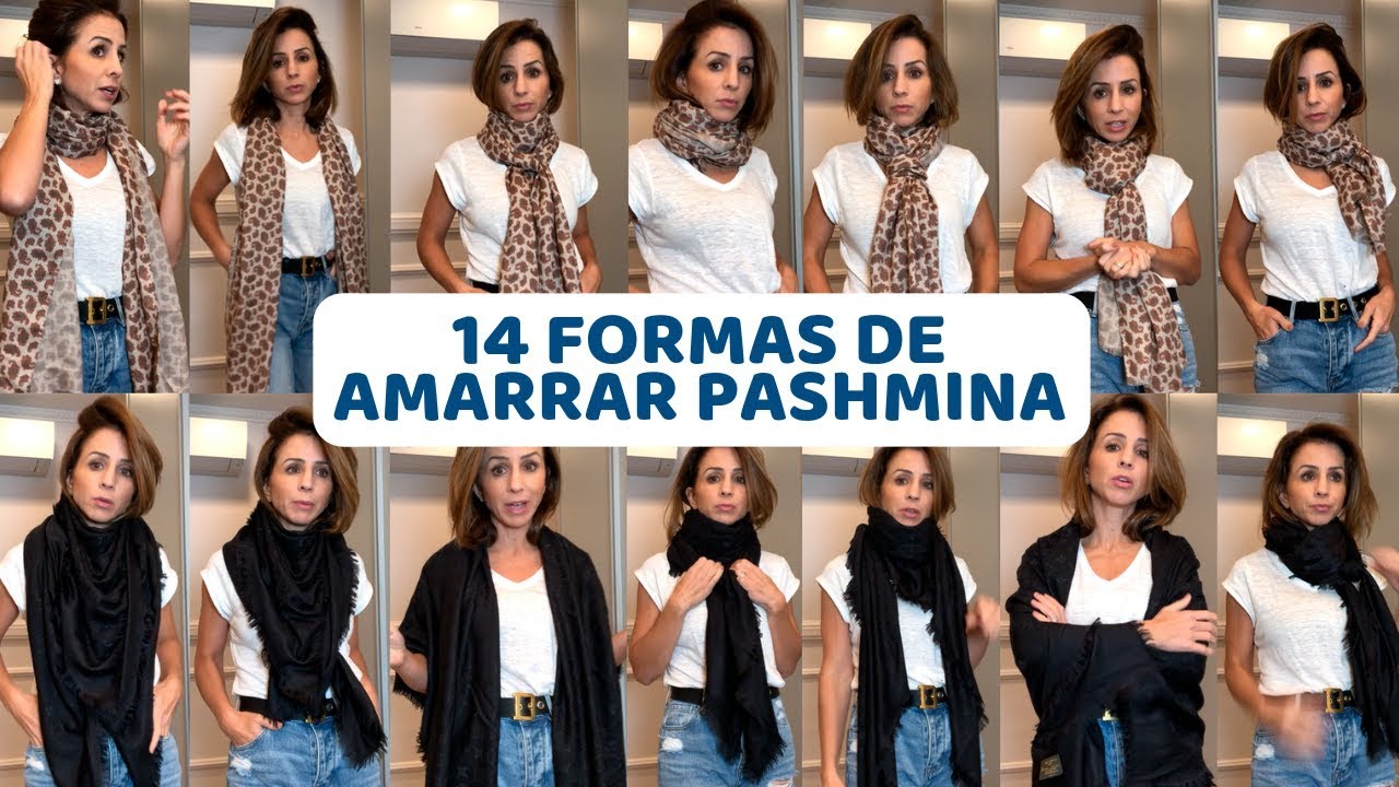 14 formas de AMARRAR PASHMINA