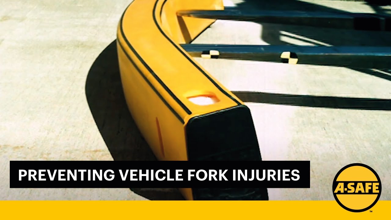 Industrial kerb barriers prevent vehicle fork injuries