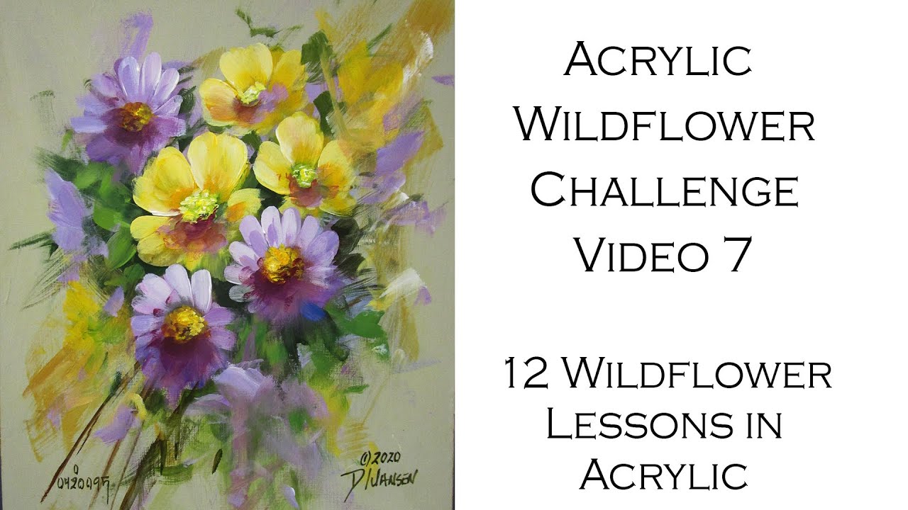 Week 7: Acrylic Wildflower Painting Challenge