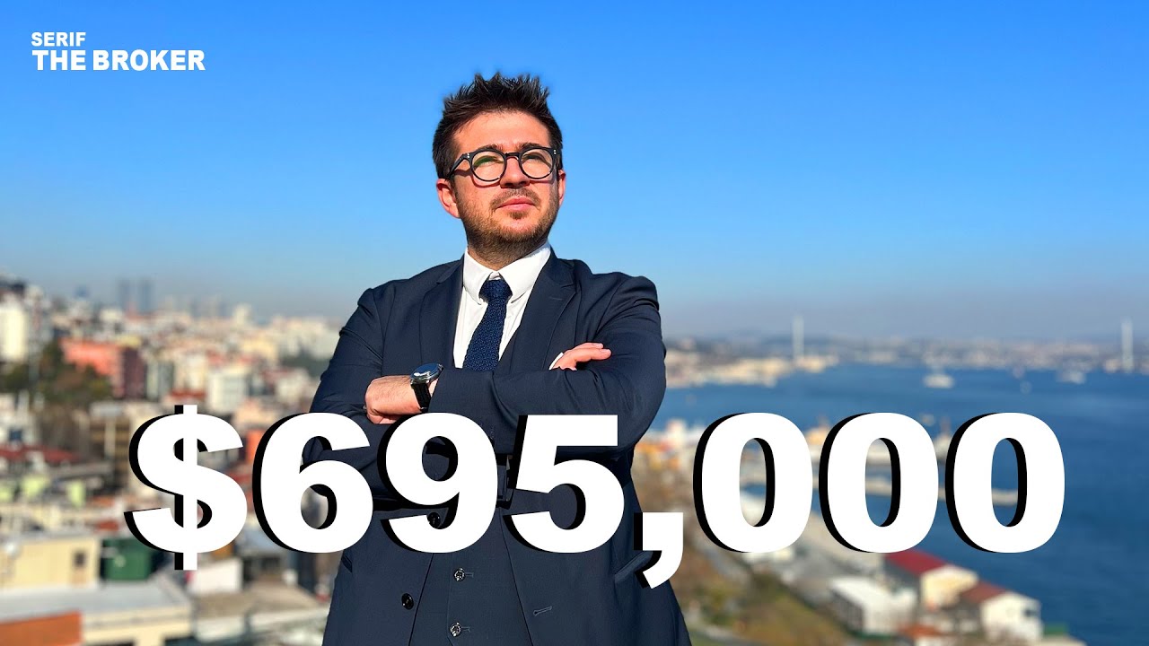 INSIDE $695,000 Horizontal Bosphorus View Apartment in Oldtown of Istanbul | Cihangir Panorama