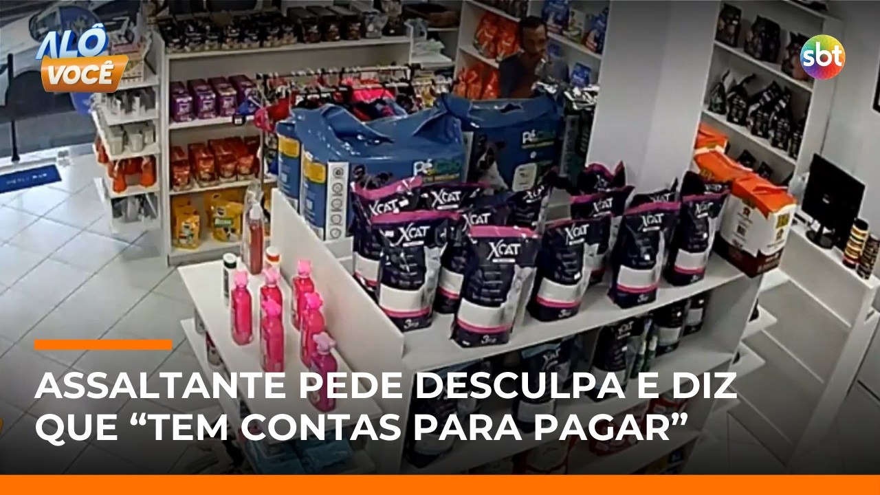 Assaltante pede perdão e deseja “bom trabalho” durante roubo no PR | #AloVoce