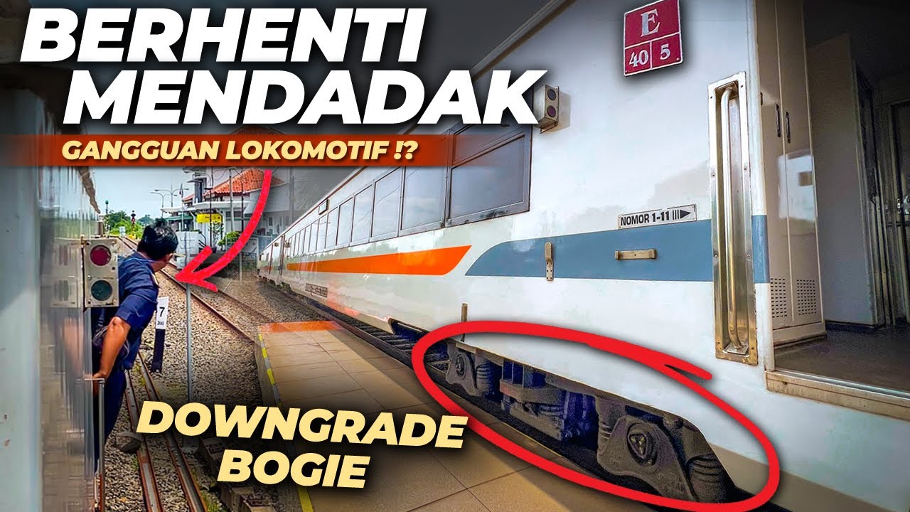 NAIK KERETA TIBA-TIBA BERHENTI MENDADAK!! Trip KA Ambarawa Ekspres Ekonomi New Image Downgrade Bogie