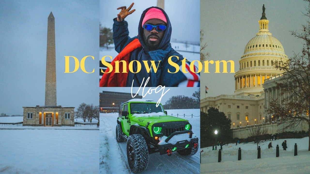 Driving in dc snow storm | vlog