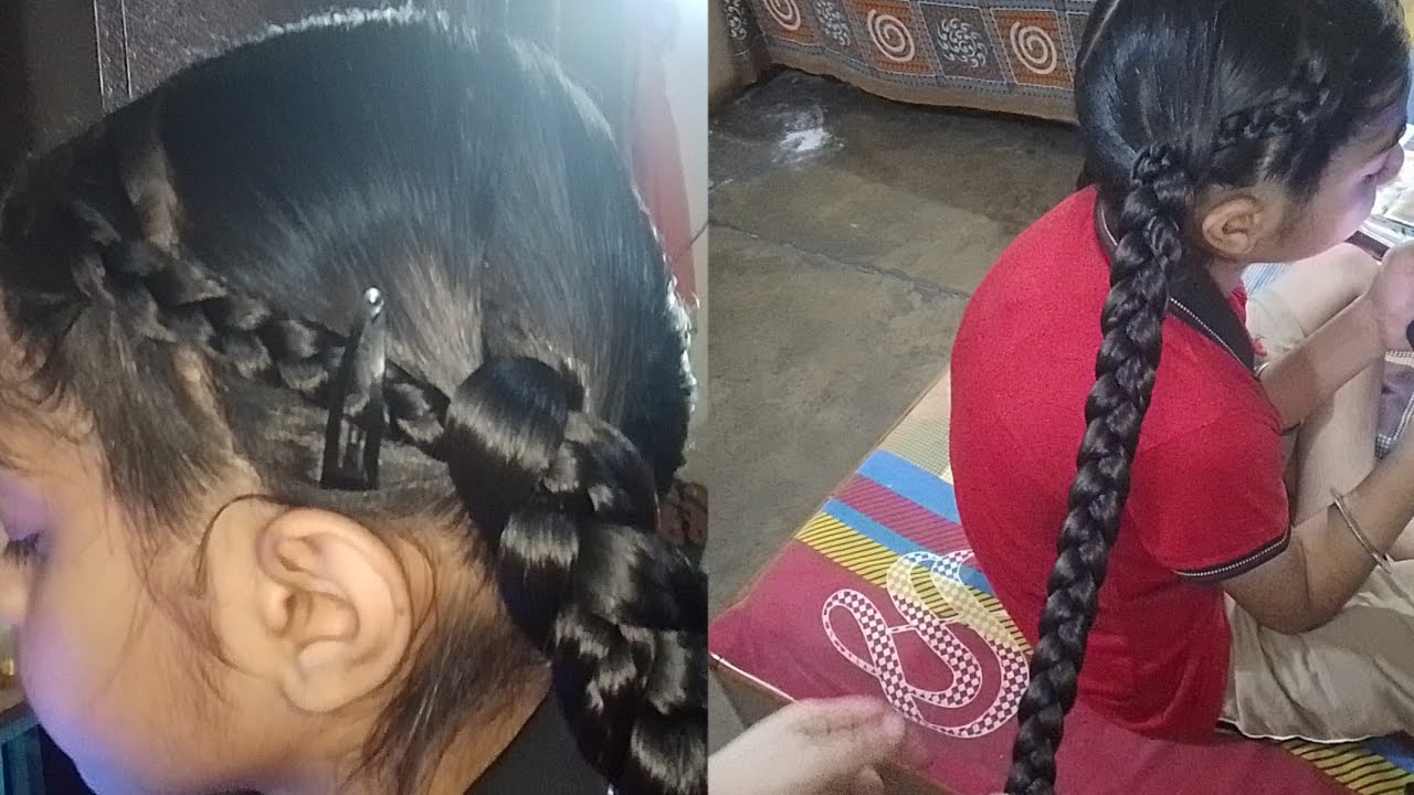 hairstyle to grow hair||hairstyle for sachool going girls @satbirskitchenandvlogs7569