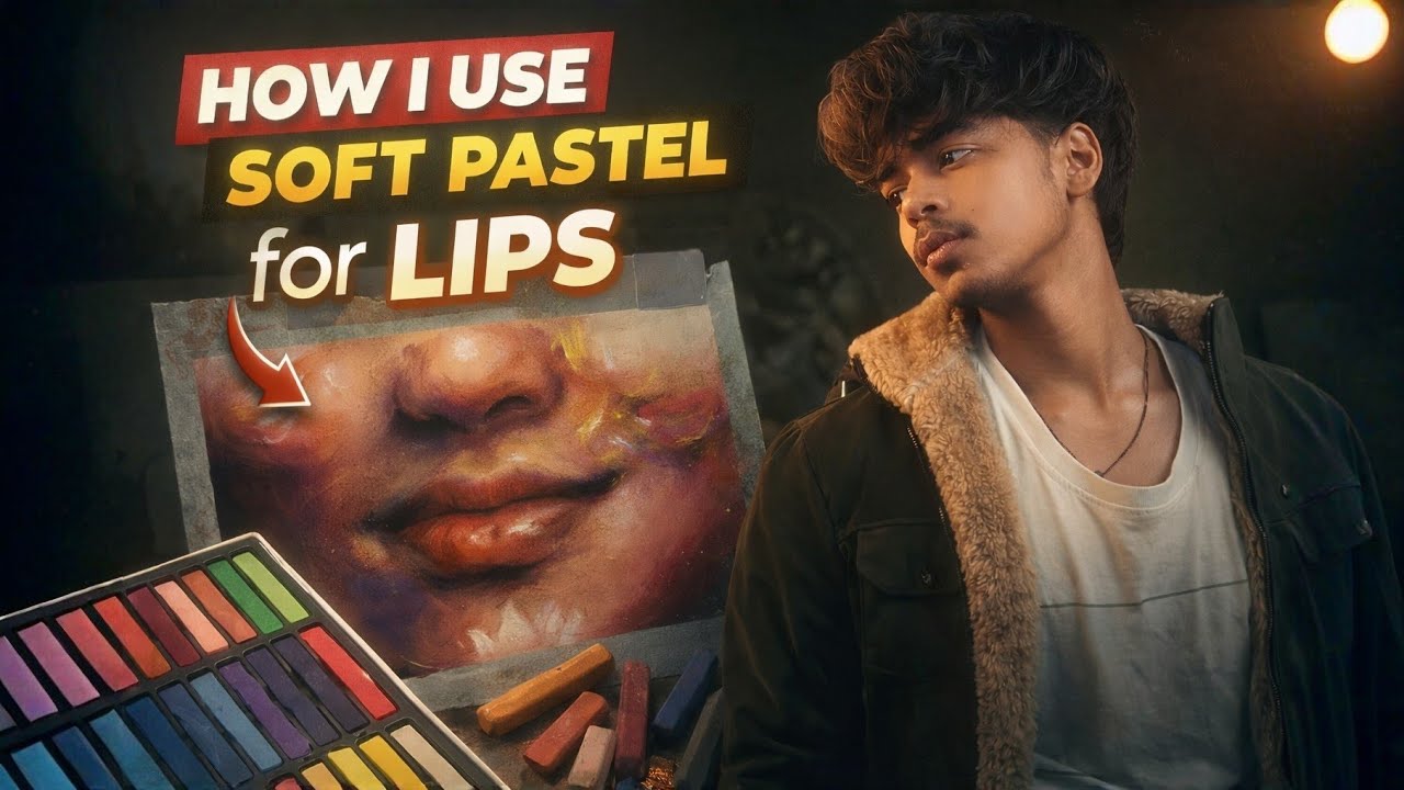 How I Use Soft Pastel for Lips | Realistic Lips Tutorial