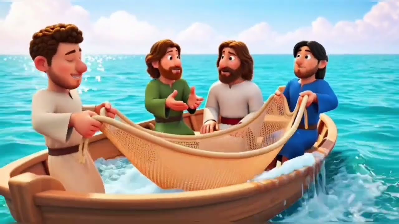 Pedro, Tiago e João não Barquinho: Música Cristã Infantil | Semeando com Cristo Kids 