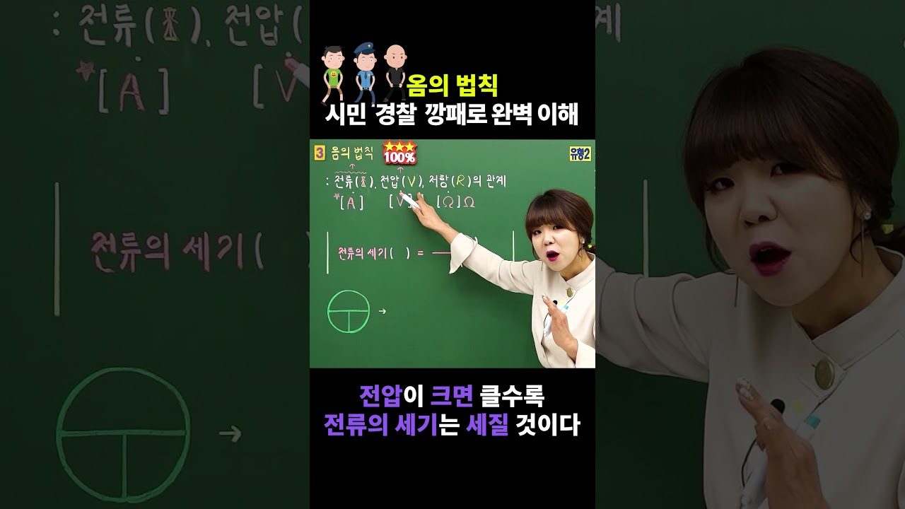 옴의 법칙? 전류? 전압? 저항? 시민 경찰 깡패로 간단하게 이해 끝!* #옴의법칙 #전기 #전류 #전압 #물포자 #물리