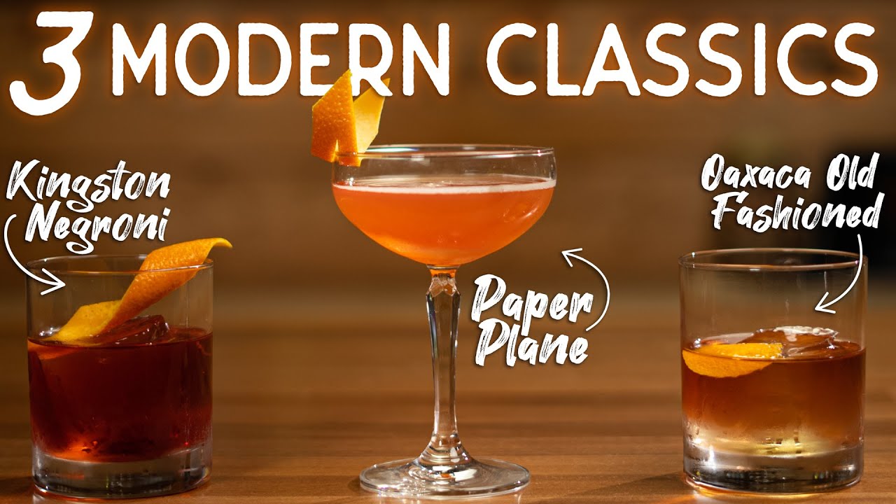 3 of the BEST Modern Classic Cocktails | The Paper Plane, Oaxaca Old Fashioned and Kingston Negroni