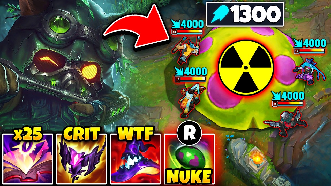 I TURNED TEEMO SHROOMS INTO ATOMIC BOMBS! (1300 AP NUCLEAR ONE-SHOT)
