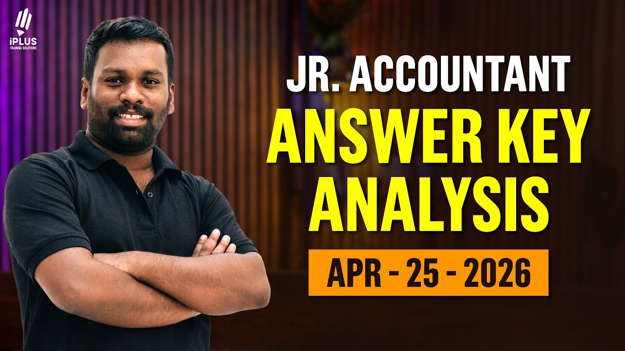 Junior Accountant Exam 2026 | Tentative Answer Key | iPlus TS