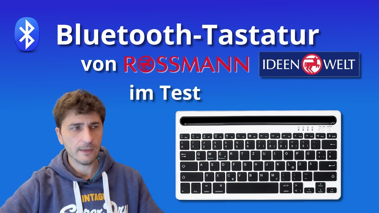 Bluetooth Tastatur von Ideenwelt (Rossmann) für Windows, IOS und Android im Test