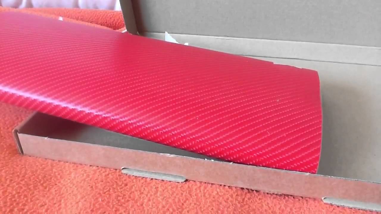 4d Carbon Fibre Vinyl in Red