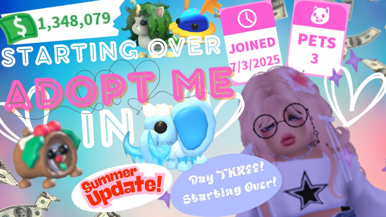 Starting Over in Adopt me! | Giveaway  🥳💗 | DAY THREE