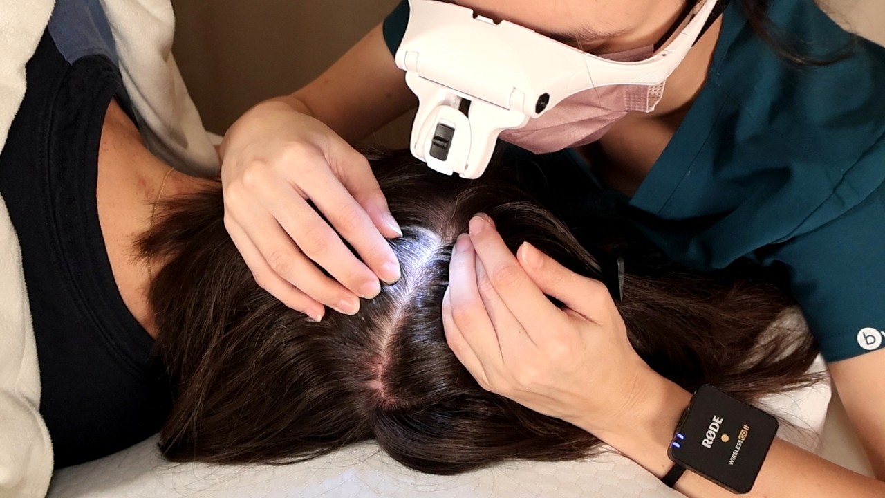 ASMR Dermatologist Scalp SKIN Exam & Analysis | Sample Taking