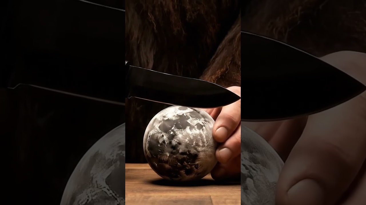 It&rsquo;s real the moon is cheese #asmr #bigfoot #cuttingasmr #asmrsounds