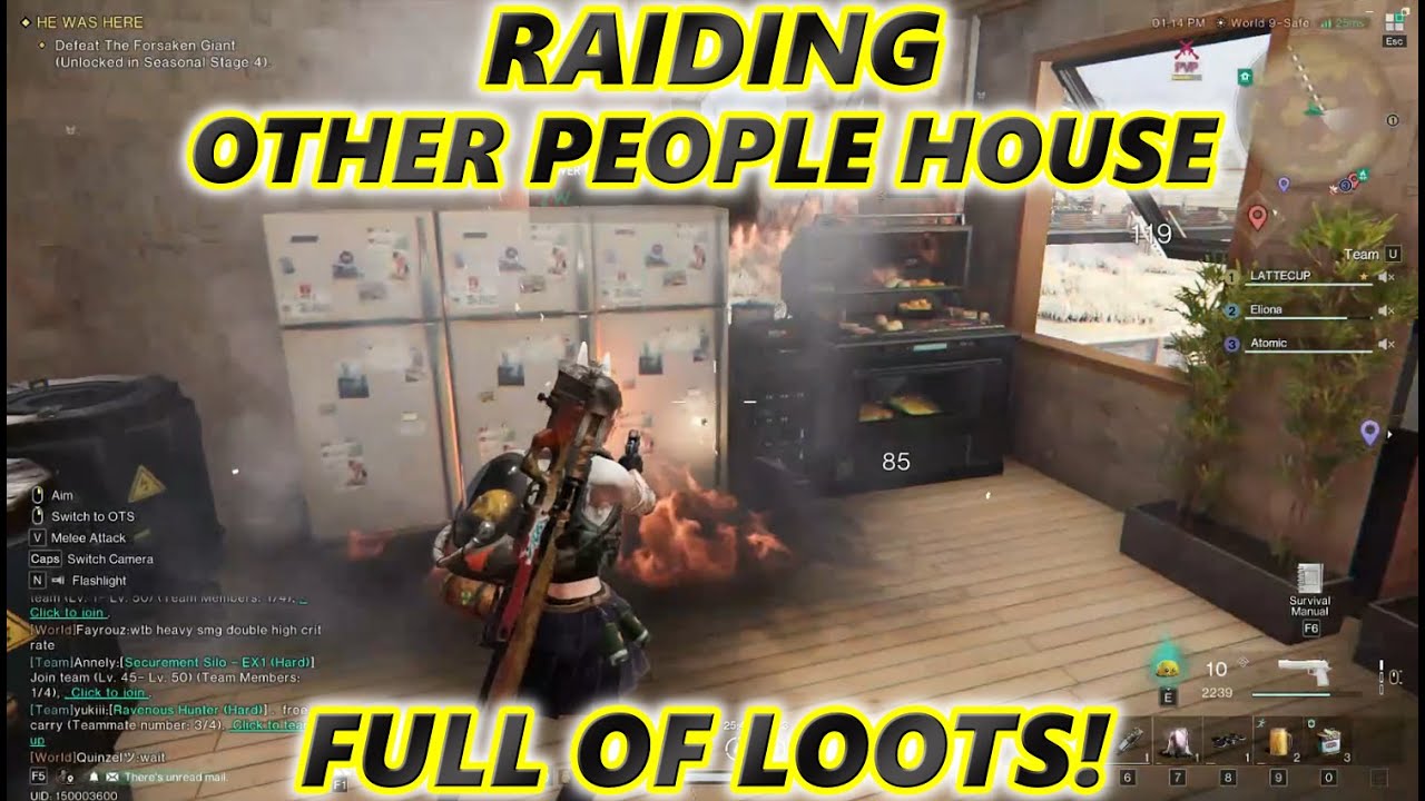 Once Human Raiding Other People House, Full of Loots! Becareful When PVP In This Game!