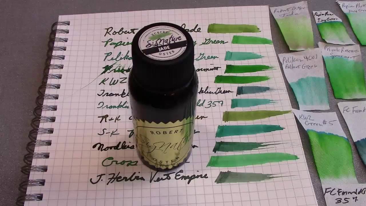 Robert Oster Jade Ink & some other Green Inks