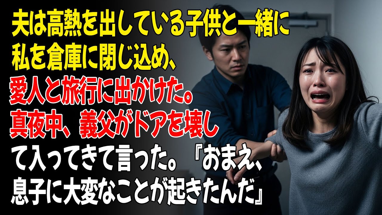夫は私と子供を倉庫に閉じ込め、浮気相手と休暇へ。真夜中、義父が助けに来ました。😡...ㅣ黄昏恋ㅣ老後の物語ㅣ再婚