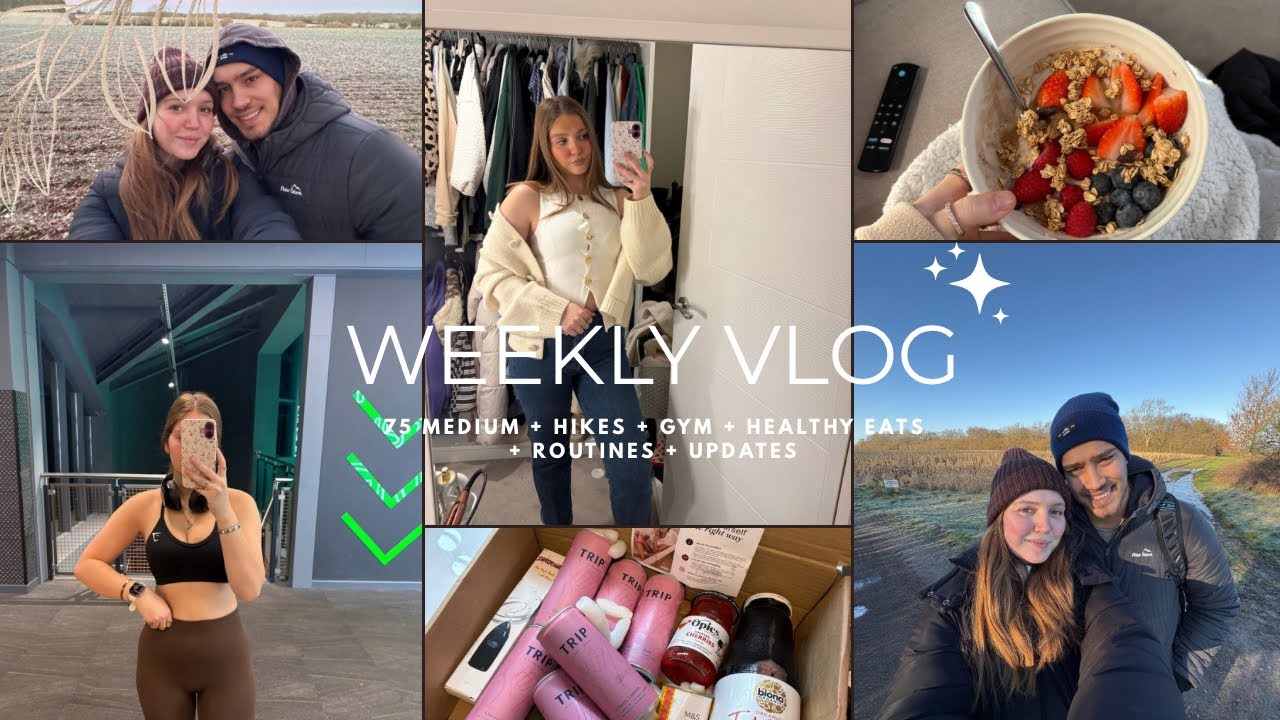 weekly vlog 1🫧 new year + 75 medium + hikes + gym + healthy eats + new routines