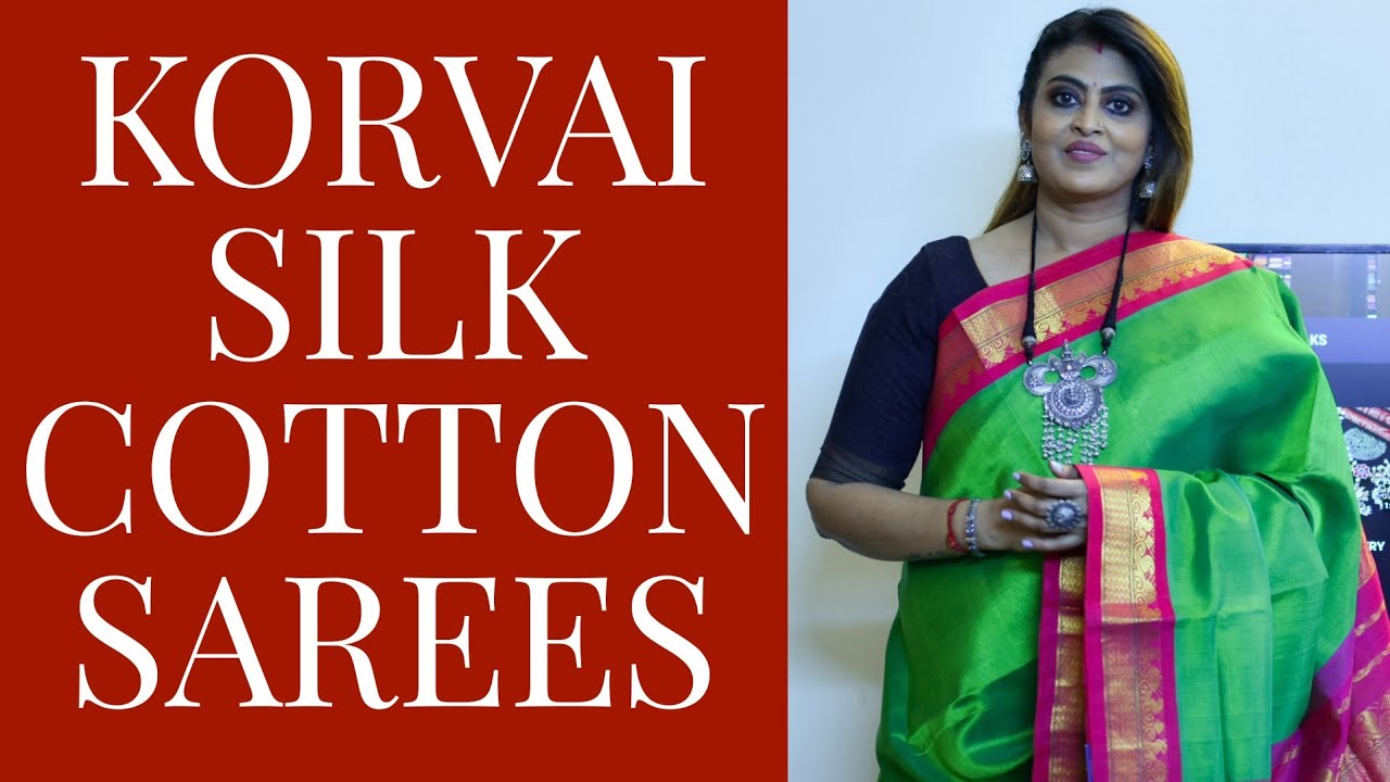 KORVAI SILK COTTON SAREES | #stayhome #withme #sarees #silkcotton #sujasilks #handloom #korvai #sari