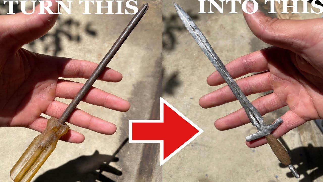 Turning a Rusty Screwdriver into a Beautiful little Sword