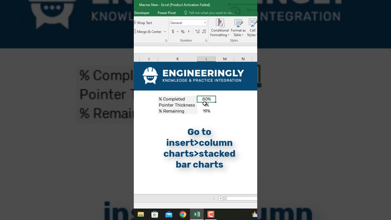 Dynamic Progress Bars in Excel #engineeringly #shorts #excel #explore