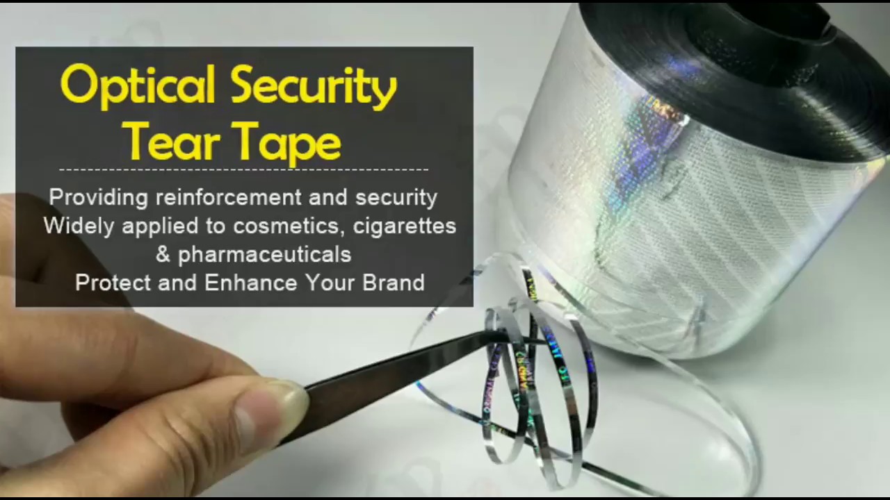 Bopp Optical hologram tear tape