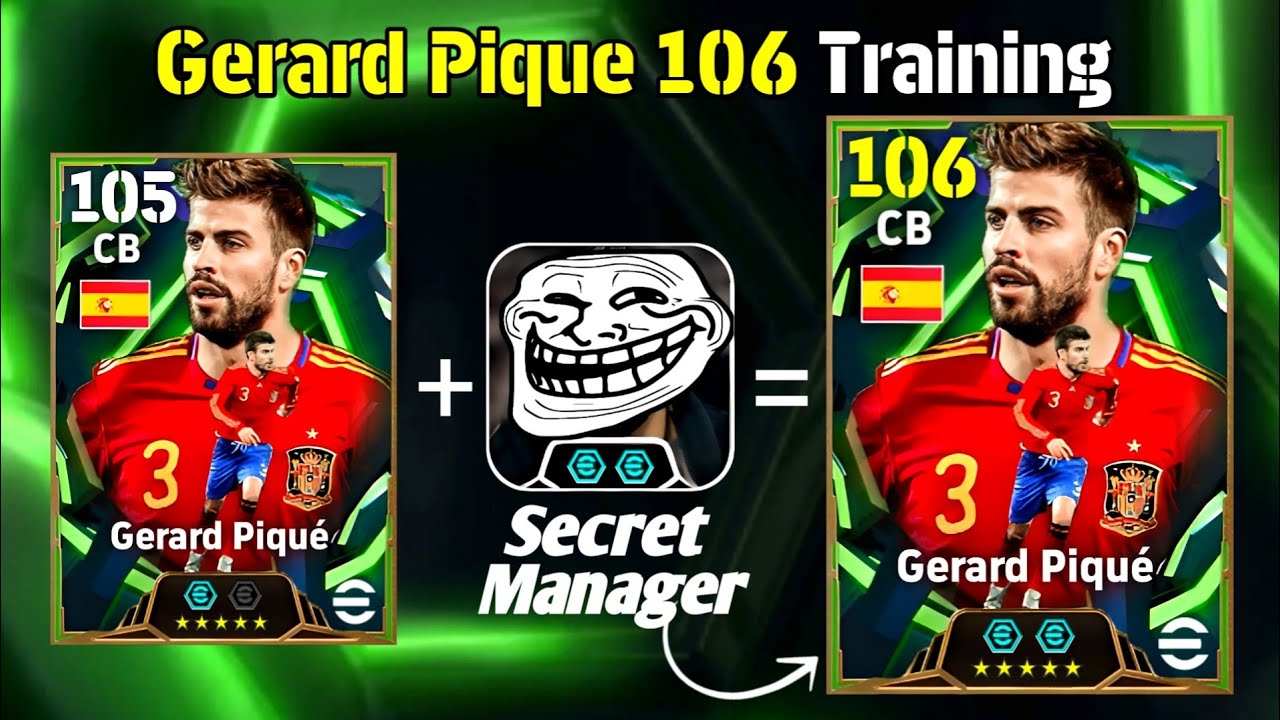 Gerard Piqu&eacute; 106 Rated BEST TRAINING efootball 2026✨|| How To Train PIQUE 106 efootball 2026