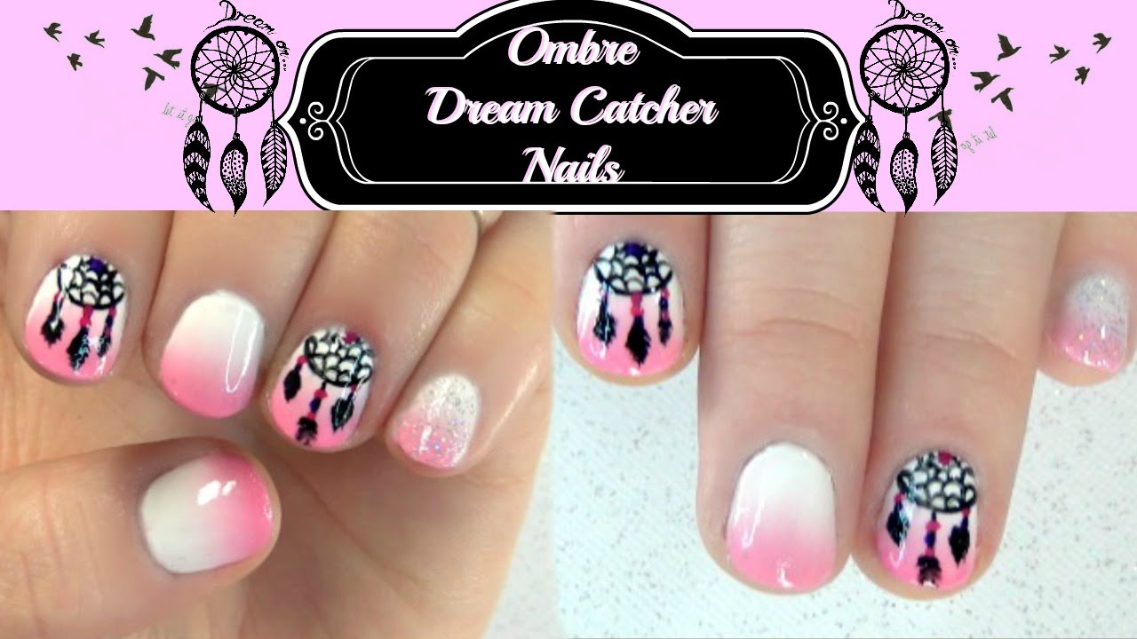 Dream Catcher and Ombre Nail Art Tutorial