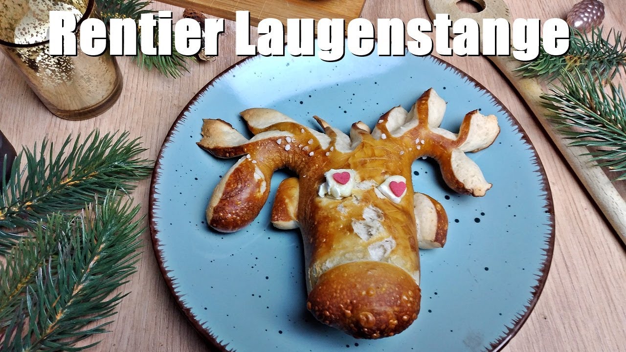 Rezept: Niedliche Rentiere aus Laugenstangen / Weihnachtsbuffet / Partybuffet / TK Laugenstange