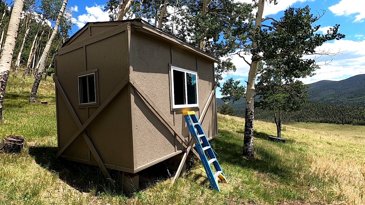Shed to Cozy Mini Cabin: Replacing an Old Window and Fixing the new Door