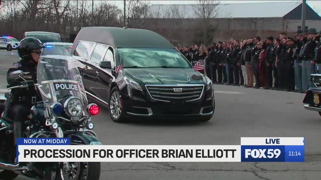 Procession for Officer Brian Elliott
