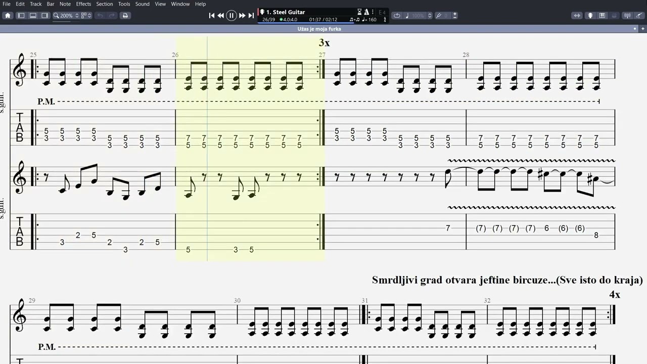 Azra - Užas je moja furka (Guitar Pro Tablatura)