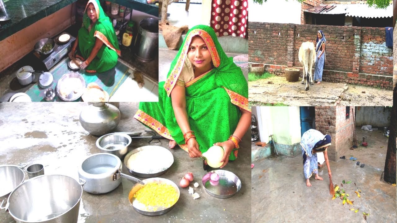 INDIAN  🇮🇳🏡VILLAGE  EVERYDAY  MORNING  ROUTINE  IN HINDI  2019 |ये तो रोज का काम हैं| VILLAGE LIFE