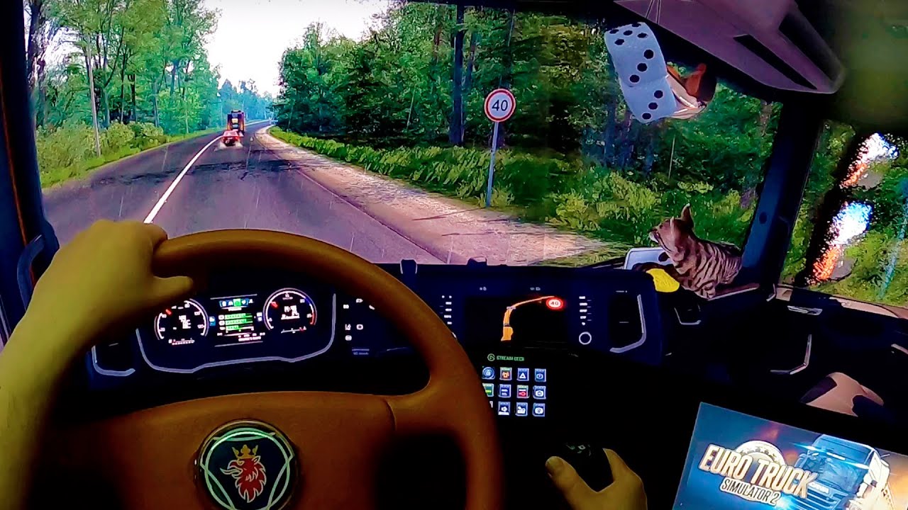 #ETS2 : Scania P500 12x6 негабарит на Moza Racing R9 #3монитора #GoPro #TripleScreen #TH8A