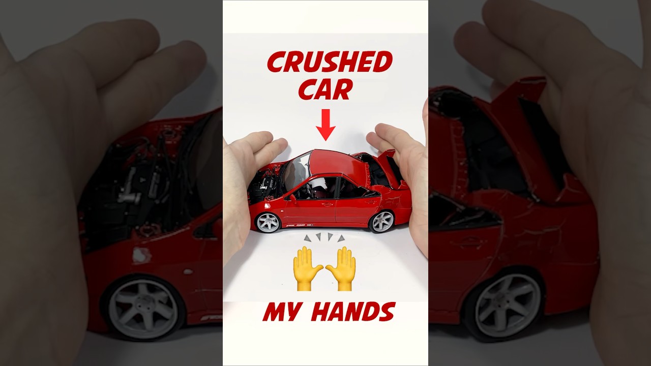 EXPERIMENT - can i crush a car with my hands? #shorts