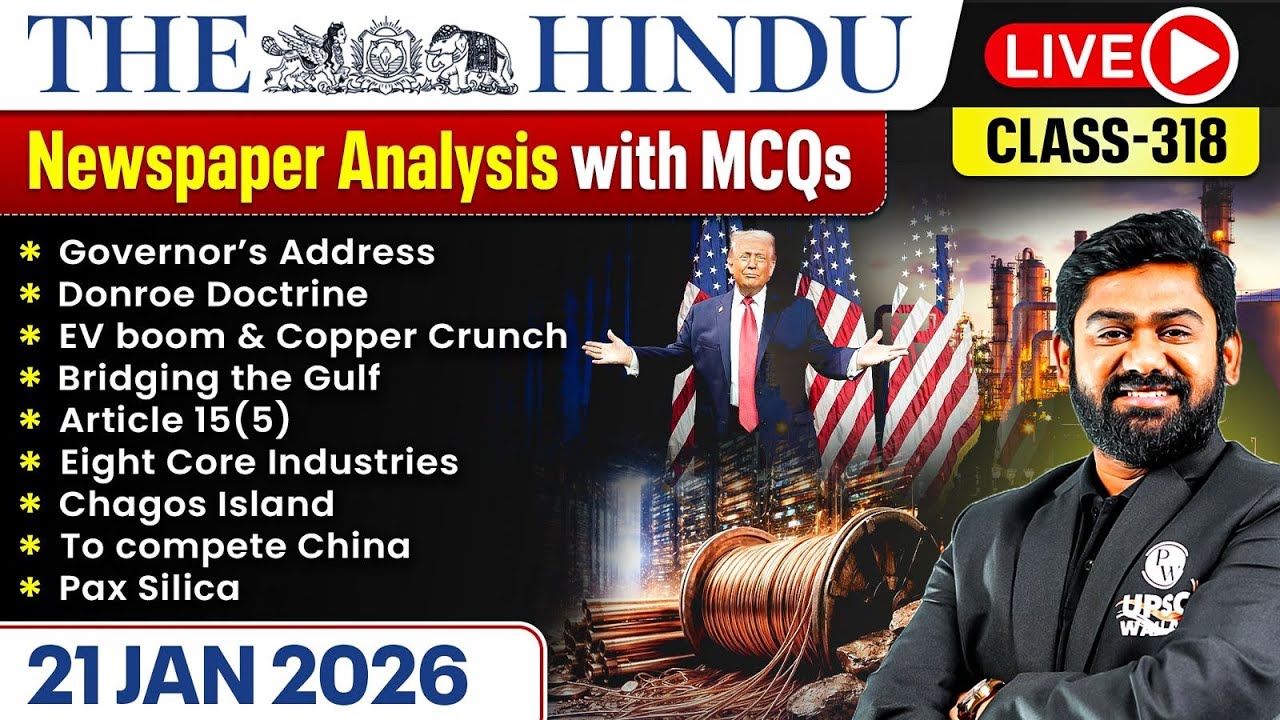 The Hindu Analysis - 21st January | The Hindu Newspaper Today with MCQs | Aasim Sir