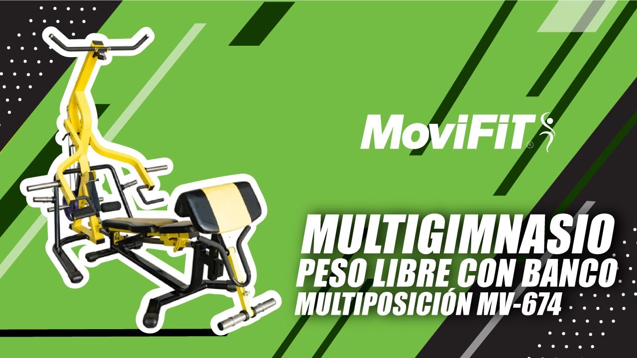 MULTIGIMNASIO PESO LIBRE CON BANCO MULTIPOSICI&Oacute;N - MV-674