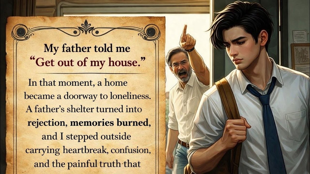 My father told me, “Get out of my house.” 