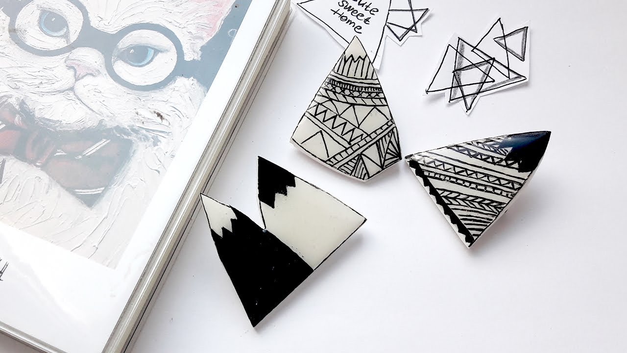 DIY Brooch | Stylish Mountains - Polymer Clay Tutorial