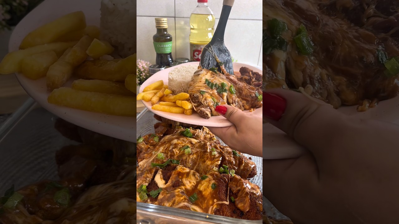 Almo&ccedil;o de hoje #receitas #receitafacies #receita #bifeaparmegiana #comida #almo&ccedil;o