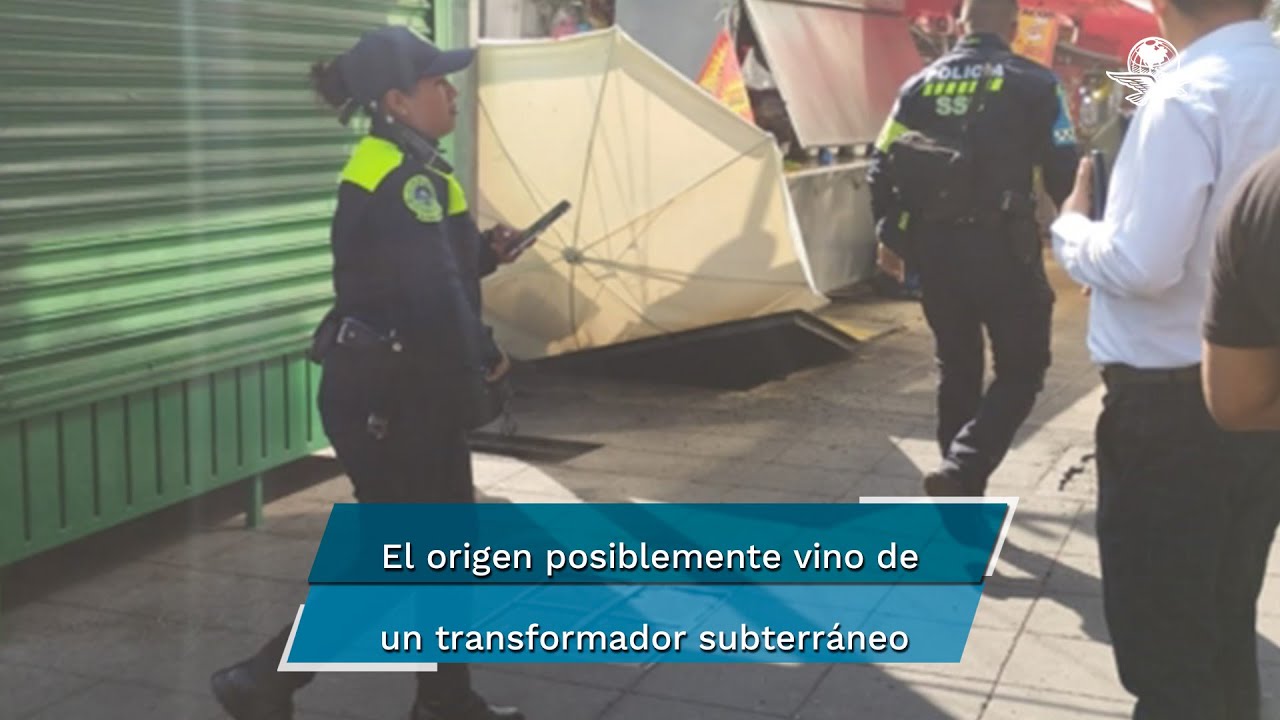Explosi&oacute;n de mufa deja un lesionado en plena avenida Balderas