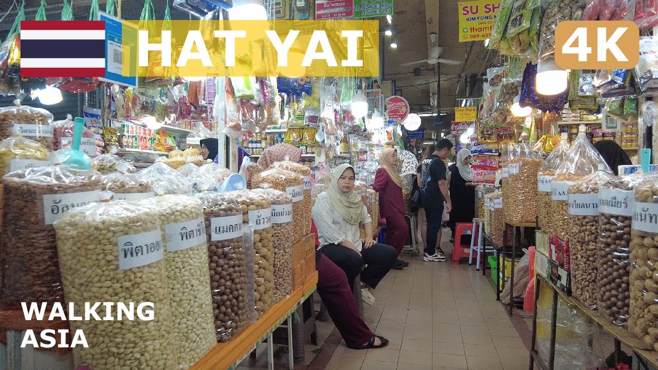 🇹🇭 Thailand, Hat Yai: Streets and Markets Walking Tour - 4K