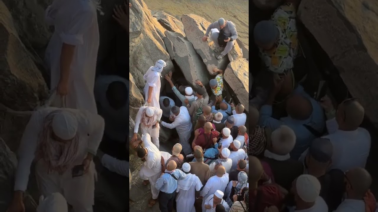 View of Mecca city from the top of Mount Hira #beautiful #travel #viral #video #mountains #makkah