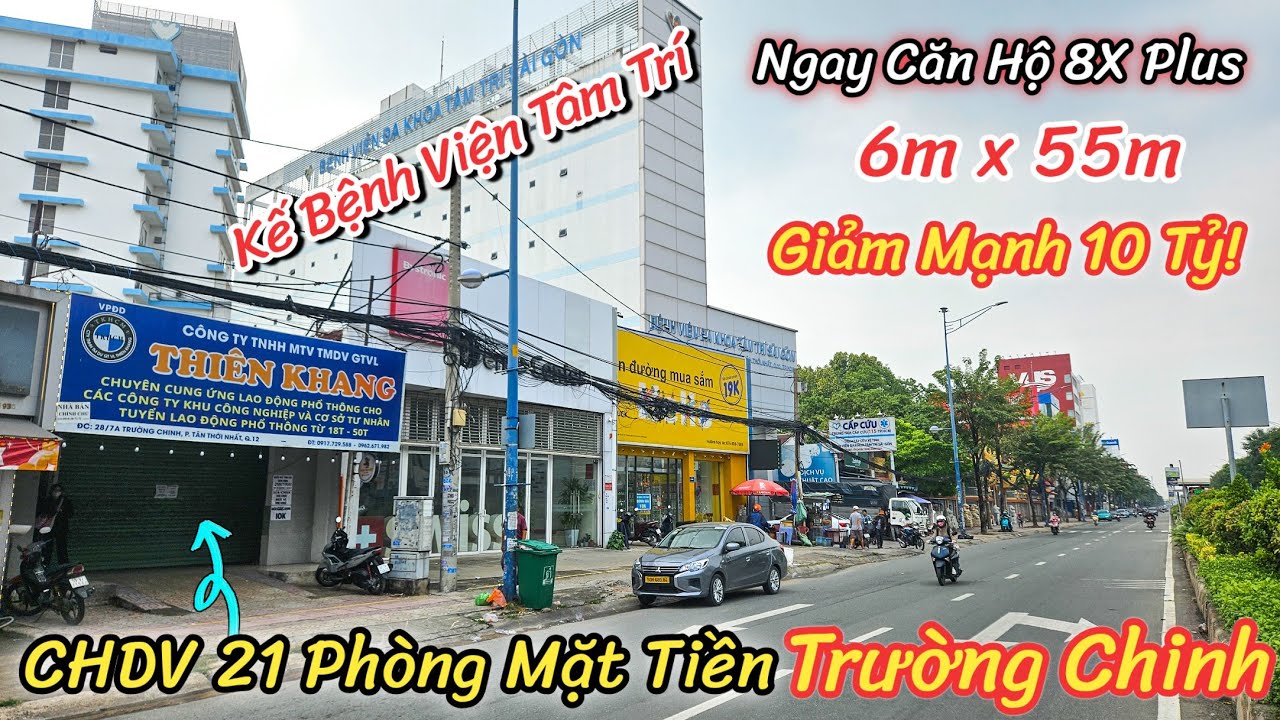 Giảm Mạnh 10 Tỷ Bán Gấp | Mặt Tiền Trường Chinh Nở Hậu 21 Phòng | Kế Bệnh Viện Tâm Trí