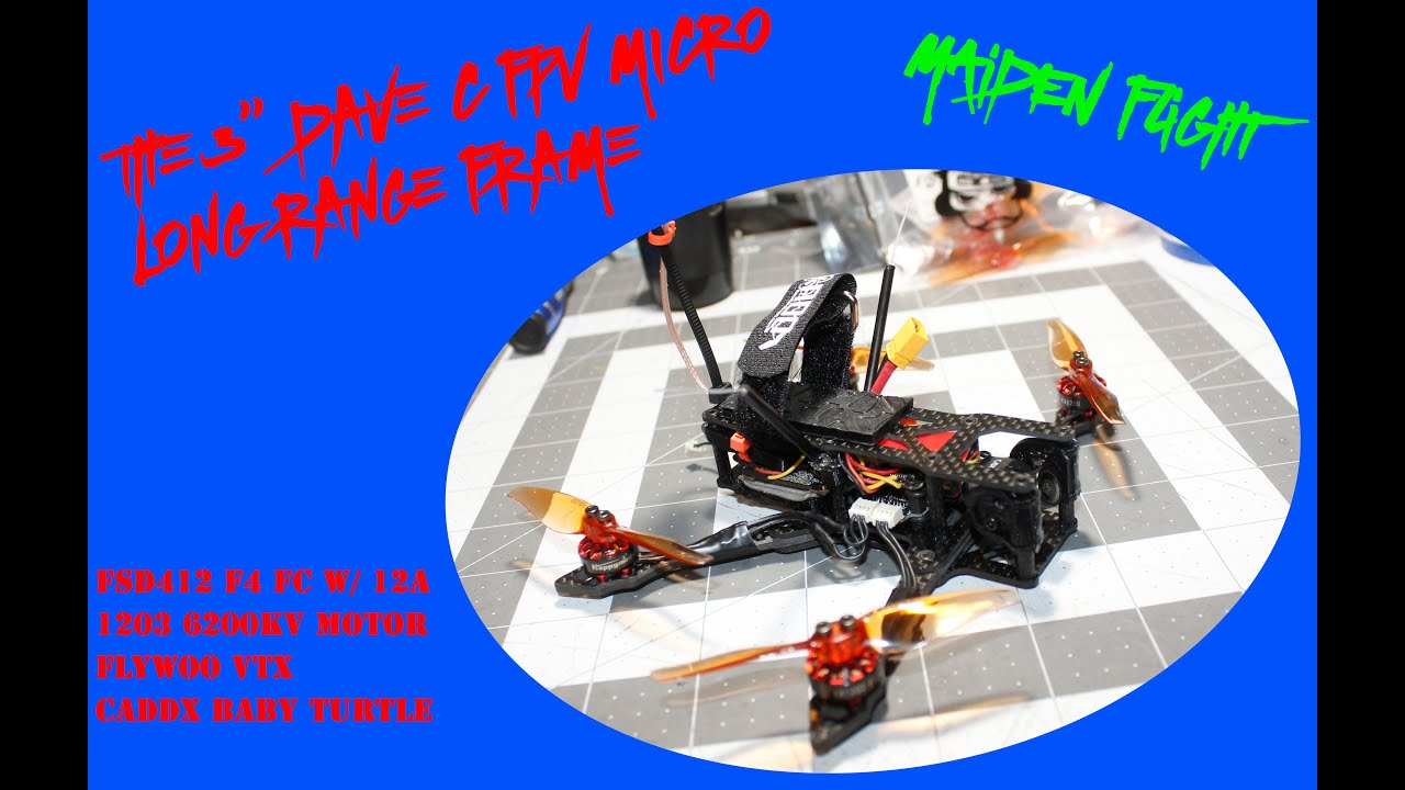 3'' Micro Long Range (Dave_C_FPV Micro Long Range) Maiden Flight with Caddx Baby Turtle HD DVR