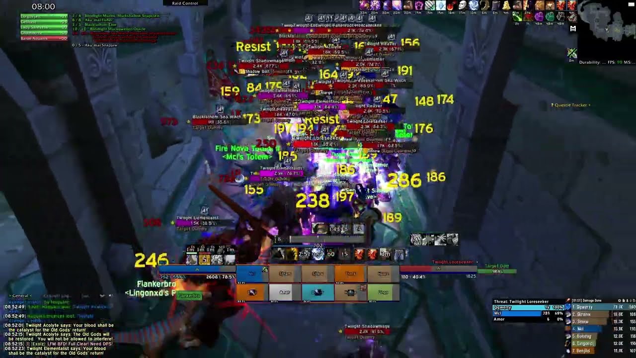 Blackfathom Deeps Speedrun 11:19. World 6th. Shaman tank POV. WoW SOD