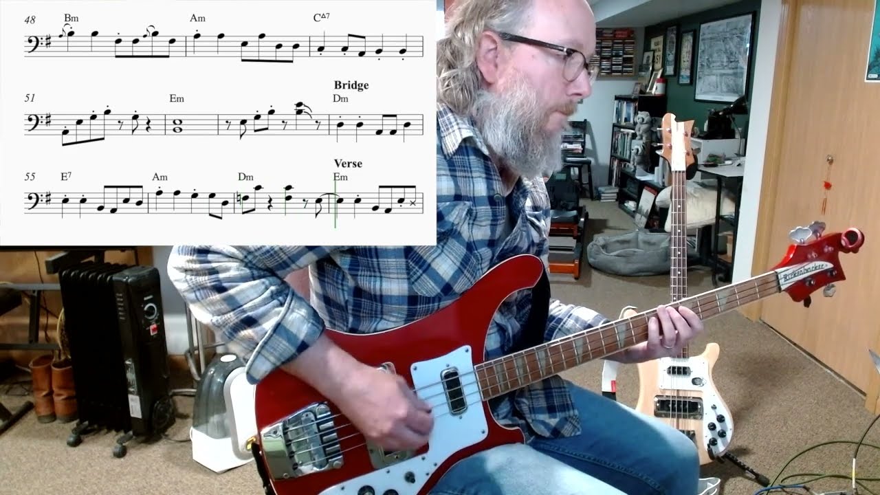 I'm Only Sleeping - Beatles Bass Cover - Paul McCartney's Bass Line