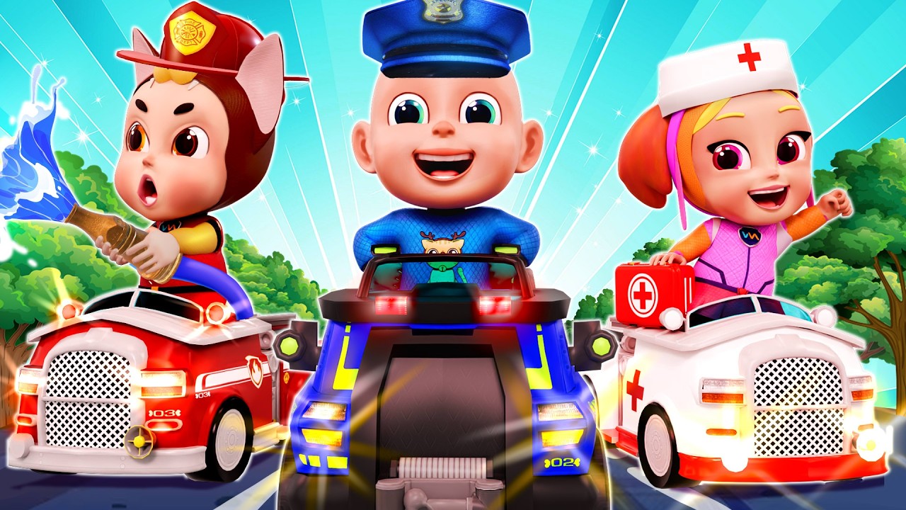 Rescue Team is Coming! | Fire Truck, Police Car, Ambulance | Rosoo Nursery Rhymes & Kids Songs